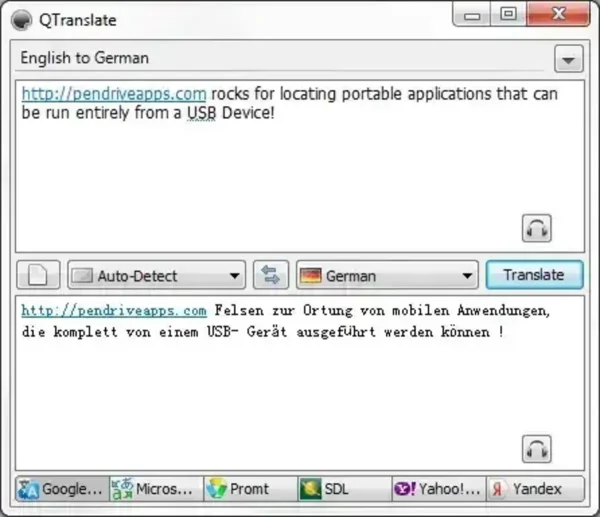 QTranslate Portable Text To Speech Translator