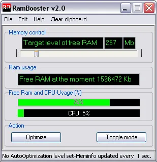 Free Up or Clean RAM - RamBooster