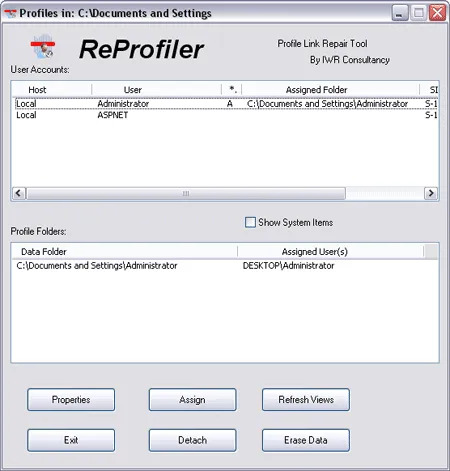 Reprofiler - View and Manager USer Profiles