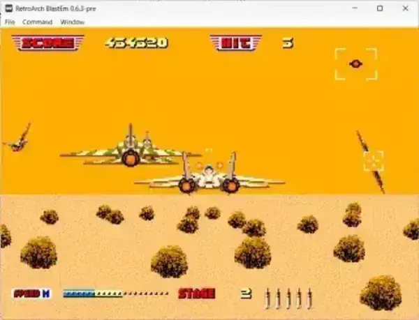 RetroArch - Playing AfterBurner - Console Game Emulator
