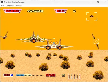 RetroArch - Playing AfterBurner - Console Game Emulator