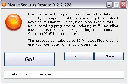 Rizone Security Restore