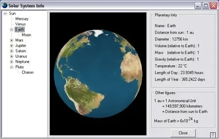 Solar and Planetary Information Tool