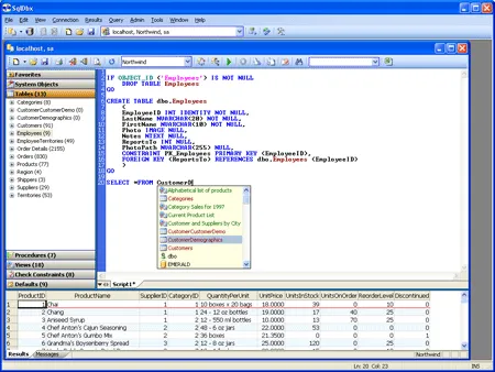 Free SQL Database Editor- SqlDbx