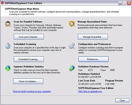 Super Anti Spyware - Free Portable Edition Super Anti Spyware - Free Portable Edition