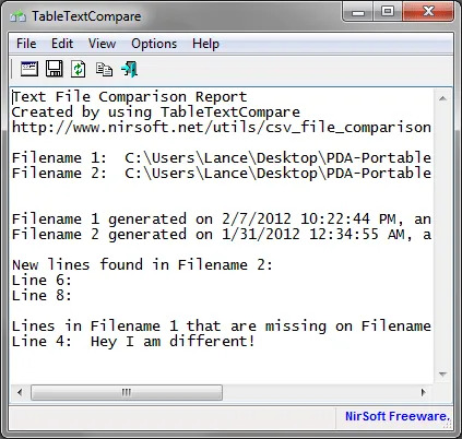 Table Text Compare Table Text Compare