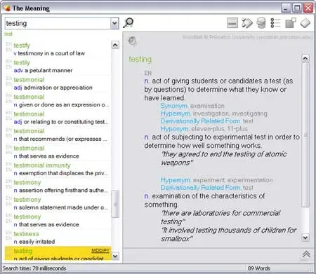 The Meaning - Portable Dictionary, Translator and Currency Conversion Tool