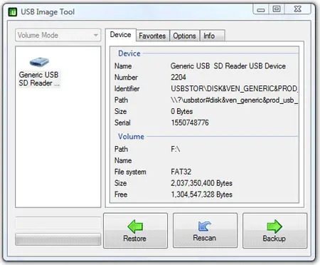 USB Image Backup Tool USB Image Tool