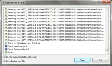 USB Oblivion - Delete USB Registry Keys