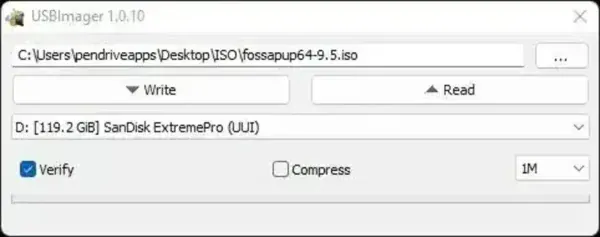 USBImager Copying a Bootable ISO file to USB drive USBImager Copy Bootable ISO to USB