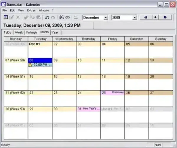 Uk's Kalender Portable Calendar Screenshot