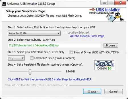 Universal USB Installer (UUI)