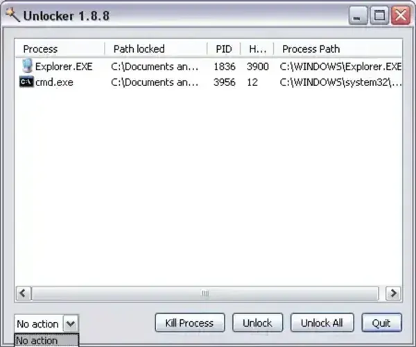 Unlocker in Action Unlocker in Action