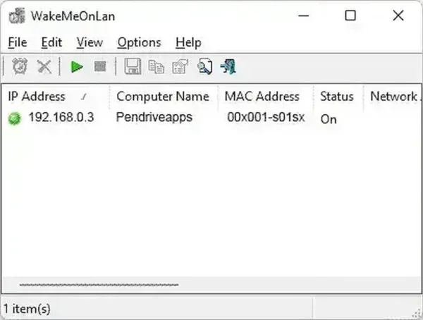 WakeMeOnLAN - Wake On LAN Software for Windows