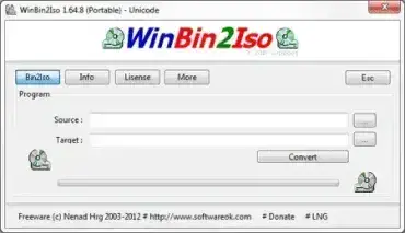 Convert BIN to ISO Images with WinBin2Iso