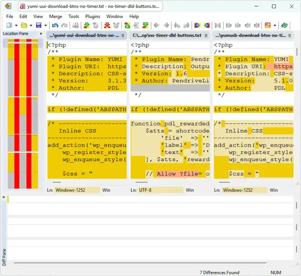 WinMerge File Comparison Tool