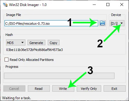 Write Image to USB