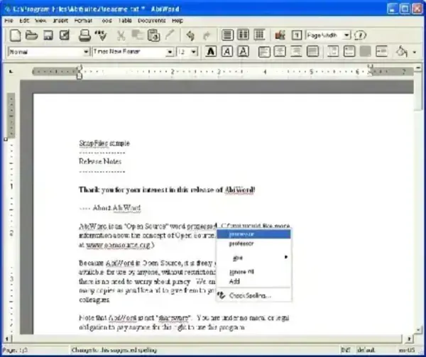 AbiWord Portable Word Processor