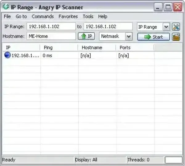 Angry IP Scanner Portable - Searching for open ports Angry IP Scanner - Scanning for open ports