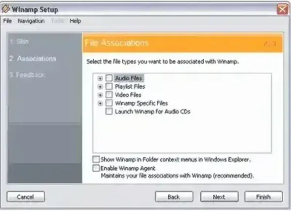 Winamp Lite File Associations