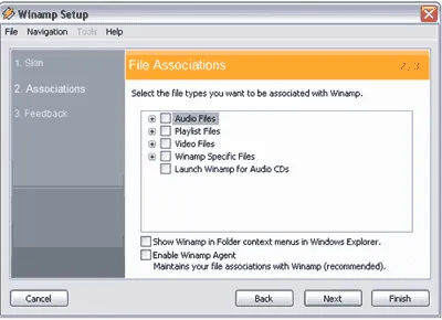 Winamp Lite File Associations