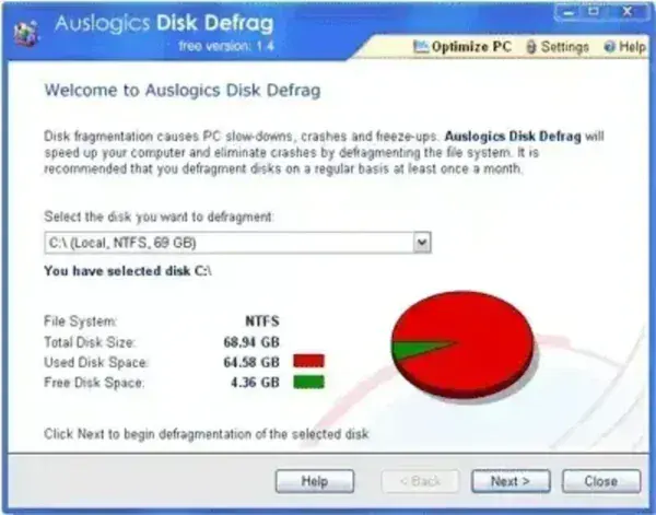 Auslogics Disk Defrag