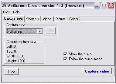 AviScreen Portable Screen Capture tool