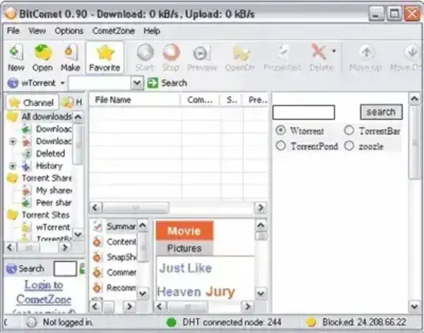 BitComet Portable BitTorrent Client