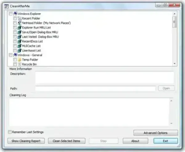 CleanAfterMe - Portable Registry Cleaner CleanAfterMe - Portable Registry Cleaner