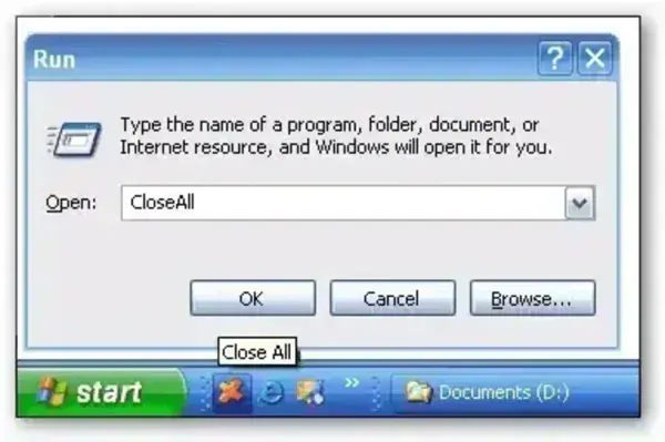Close all active Windows
