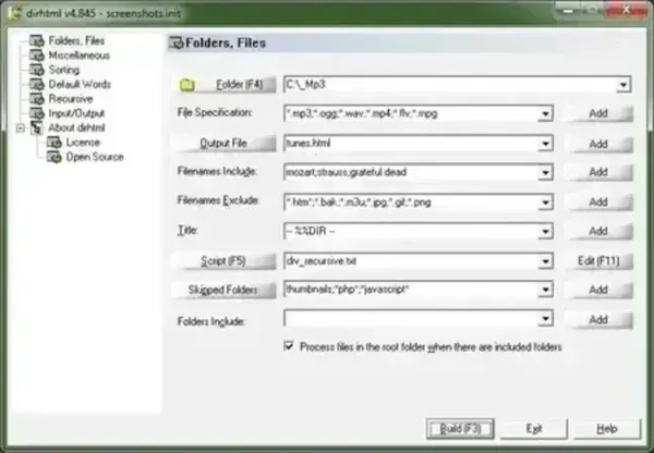 Index.html Generator - dirhtml