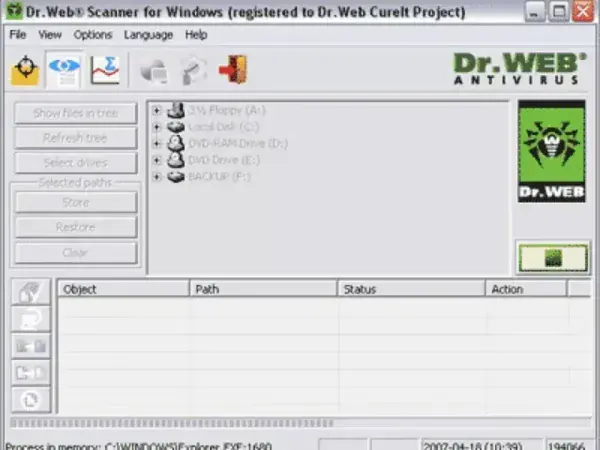 DrWeb Cureit Free Antivirus Software