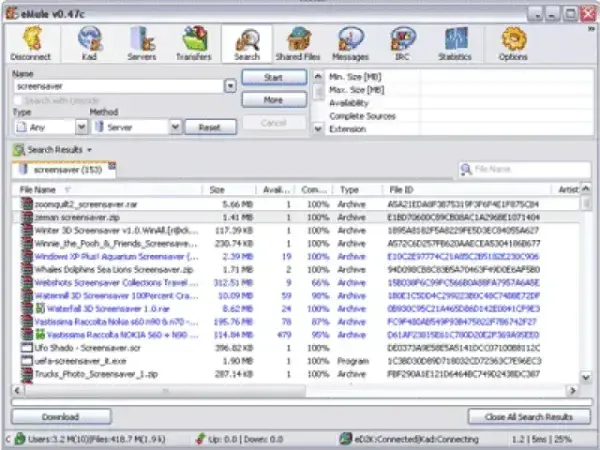 eMule Portable P2P File Sharing