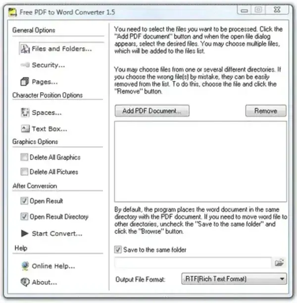 Free Offline PDF to Word Converter