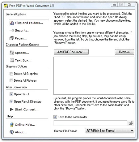 Free PDF to Word Converter