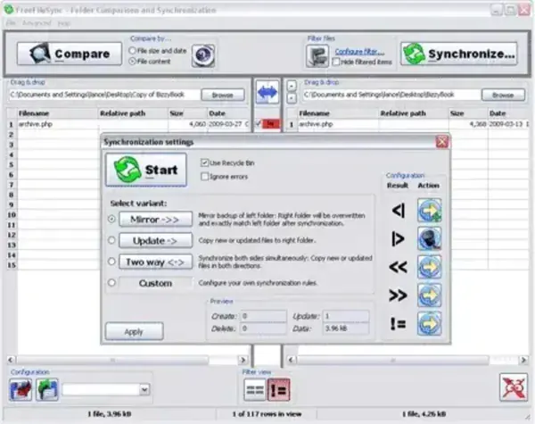 Portable File Sync Tool - FreeFileSync