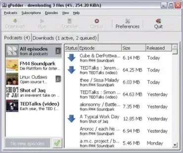 gPodder - Podcast Downloader Aggregator