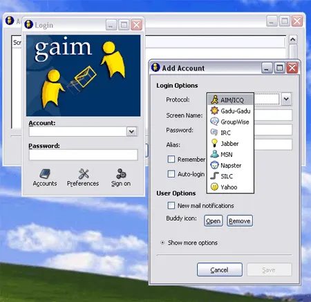 gaim portable instant messenger tool gaim portable instant messenger
