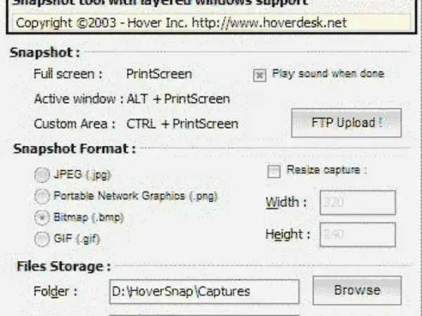 HoverSnap Portable Screen Snapshot Tool HoverSnap Screenshot tool