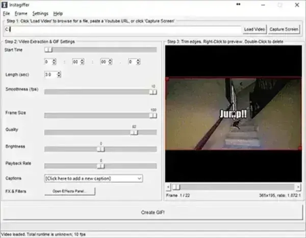 Instagiffer - Free Animated GIF Maker