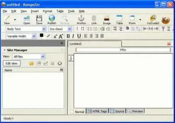 KompoZer Portable Web Page Editor Software KompoZer portable web editor
