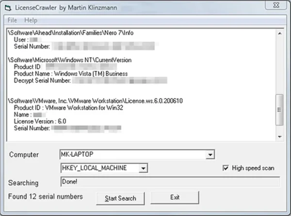 LicenseCrawler - Product Key FInder