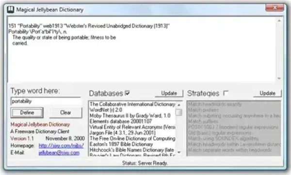 Magical Jelly Bean - Portable Dictionary