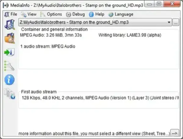 MediaInfo - Free Media File Information Tool