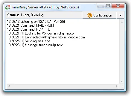 Mini Relay Portable SMTP Server