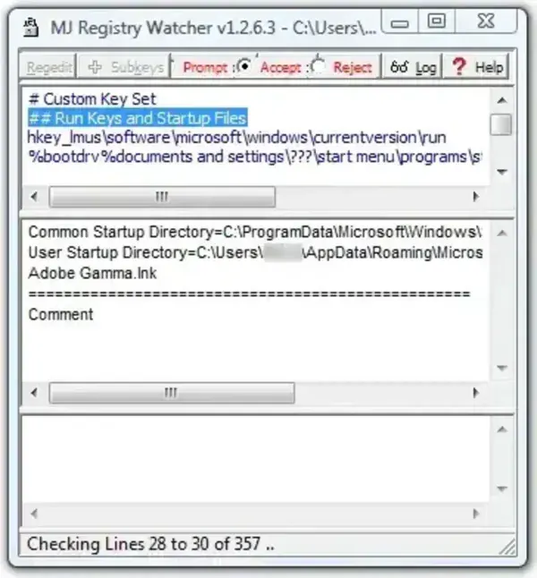 Screenshot of MJ Registry Watcher - Portable Registry Monitor Screenshot of MJ Registry Monitor - Portable Registry Monitor