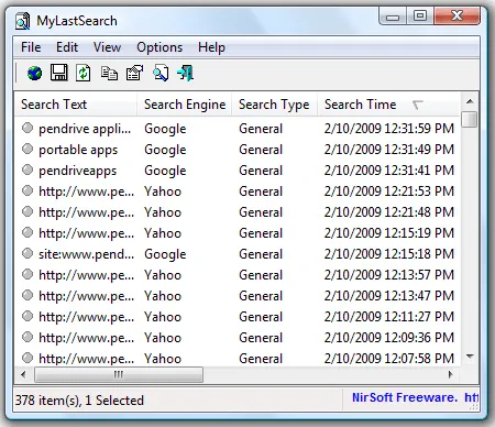 Reveal Internet Search History