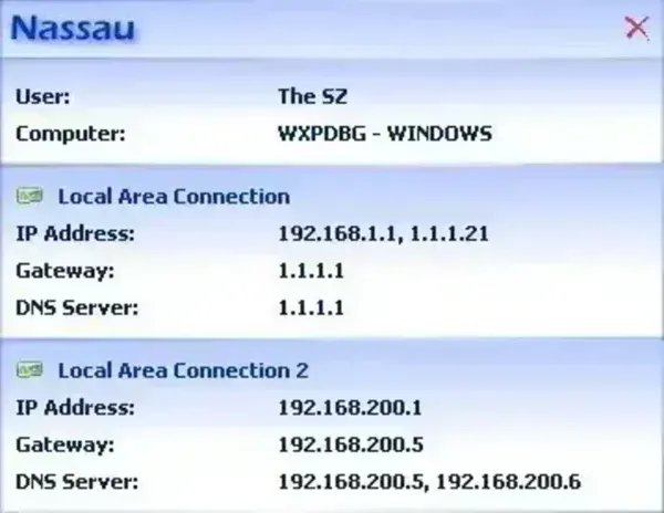 Nassau - View Network Connections