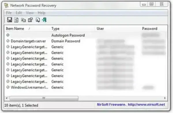 Network Password Recovery