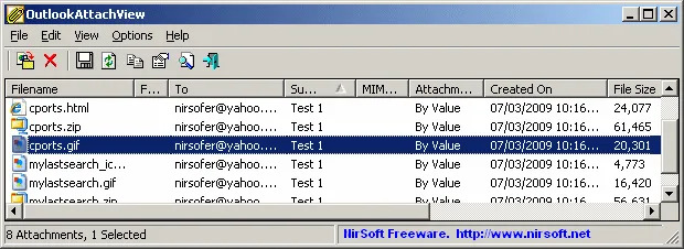 OutlookAttachView - Outlook Attachment Extractor OutlookAttachView - Outlook Attachment Extractor